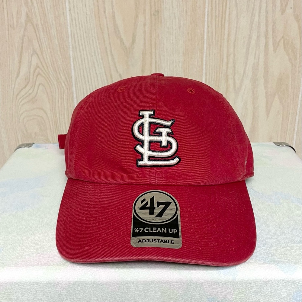 St. Louis Cardinals ‘47 Brand Clean Up Red Adjustable Strap Hat Dad Cap